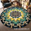 Circular Carpet Bedroom Living Room Carpet Coffee Table Carpet Home Sofa Circular Mat Ethnic Style Carpet