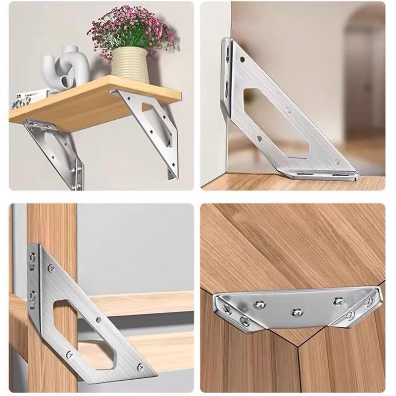 30 шт. комплект угловых кронштейнов из нержавеющей стали для крепления мебели, треугольная скоба, полка, шкаф, стол, опора