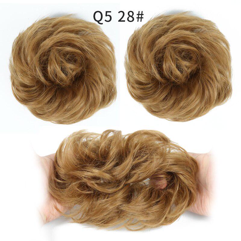 Synthetic Women Fashion Curly Messy Chignon Hair Bun Hair Accessories Elastic Fiber Hairpiece Chignon For Wedding Party Daily Use