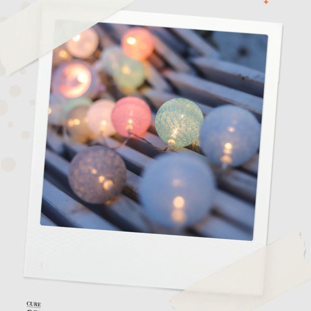 1,5 м/3 м USB шарики гирлянда 10/20 светодиодов ватные шарики гирлянда украшения для вечеринки