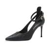 Soft Leather French Pointed Head Shallow Mouth Single Shoes Women's Spring and Autumn Summer New Beautiful Temperament Stiletto High Heels