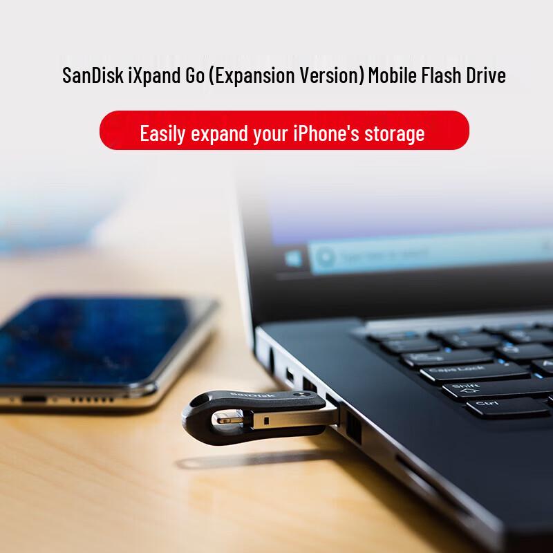 SanDisk Поворотный USB-накопитель IXpand с двойным интерфейсом USB 3.0/Lightning