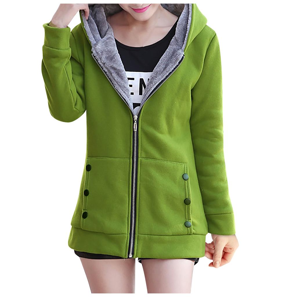 Женский флисовый кардиган на молнии с капюшоном, повседневный кардиган, теплая куртка с капюшоном на осень и зиму