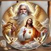 Винтажное Металлическое Настенное Искусство Фигурки Ангелов Голуби Круглый Вдохновляющий Домашний Декор