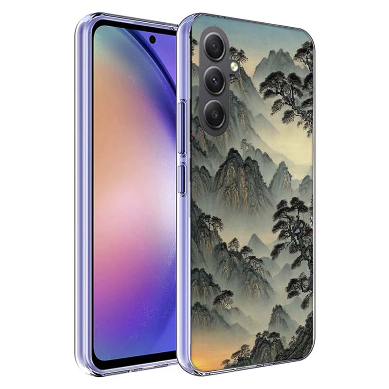 Чехол для телефона в китайском стиле, арт, тушь, для Samsung A17 A37 A57 A07 A16 A26 A36 A56 A06 A02S A12 A22 A32 A52S A04S A14 A24 A34