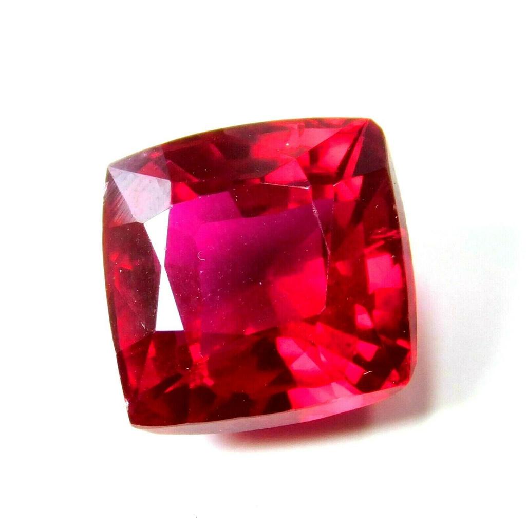 Natural Red Ruby Loose Gemstone 8.56 ct Square Cushion Cut Bloody for Jewelry Making and Crafts