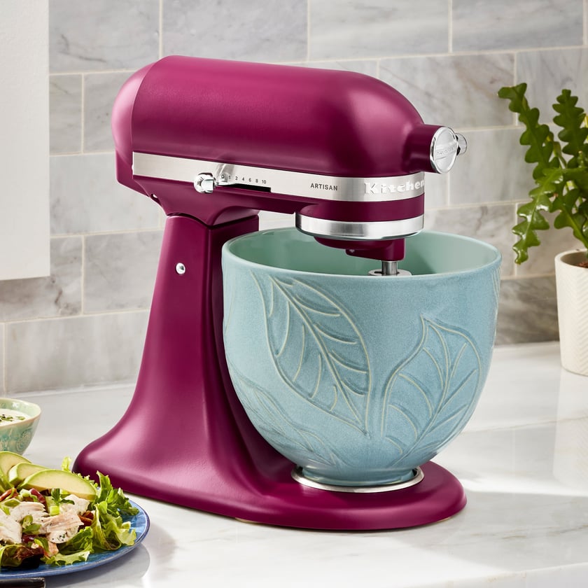 4.7L Unique Artisan Ceramic Bowl 5 Kitchenaid Color: Spring Leaves