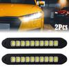 2Pcs Car COB Daytime Running Lights Universal Auto White Lamps Waterproof Fog Lamp Flexible DLR Auxiliary Headlight Accessories