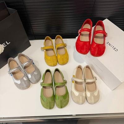 Мода Мода Обувь Таби Ниндзя Женские Балетки на Плоской Подошве с Раздельным Носком Балерины Дамские Лоферы на Круглом Каблуке Tacones Женские Мокасины Бренд Mujer