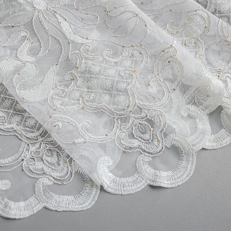 Вышитая цветочная затемняющая штора с люверсами сверху – устойчива к УФ-излучению, пригодна для машинной стирки, вышивка создана для спальни, гостиной и офисных помещений