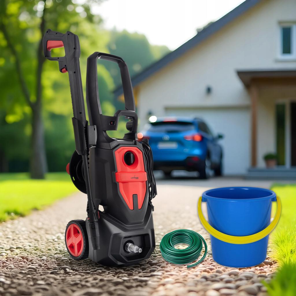 290 Bar Powerful Pressure Washer with Aluminium Pump, Foam Sprayer and Hose Reel