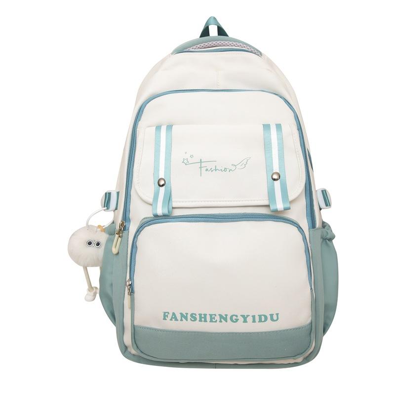 Schoolbag Korean large-capacity student backpack junior high school students contrasting colors niche design trend casual versatile schoolbag women