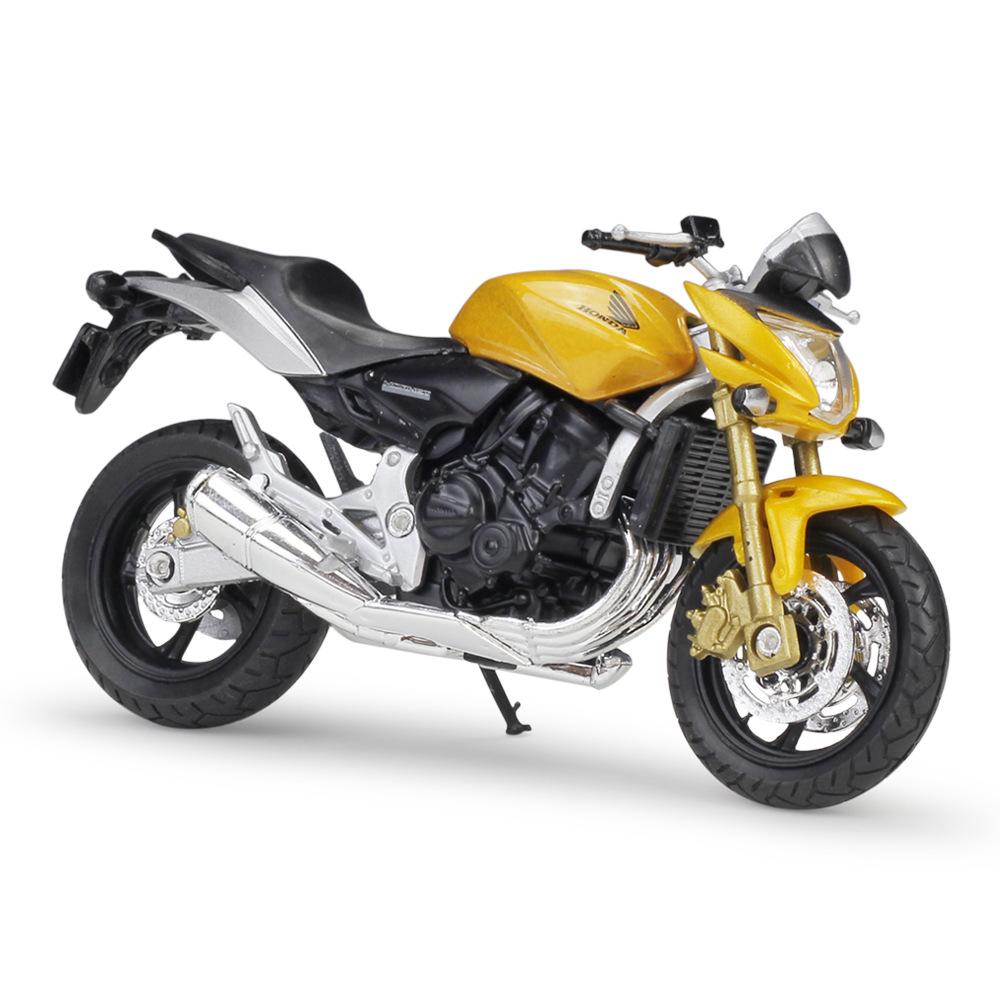 Масштаб 1/18 Welly HONDA Hornet, модель мотоцикла из сплава, литье под давлением, металлические игрушечные транспортные средства, модель мотоцикла, коллекция высокой имитации, детские подарки