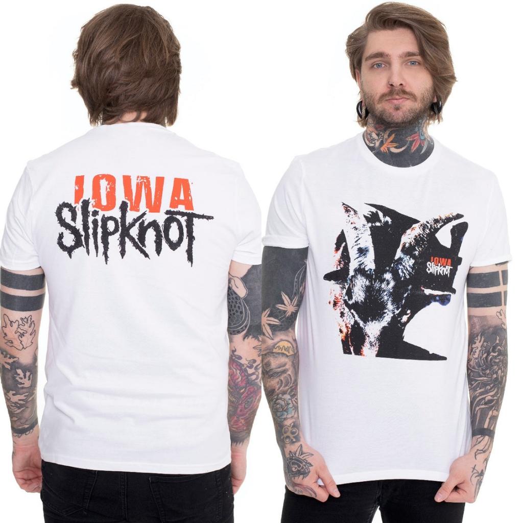 Футболка с принтом Iowa Goat Slipknot Хлопок Графическая футболка Унисекс Унисекс Летняя Уличная одежда