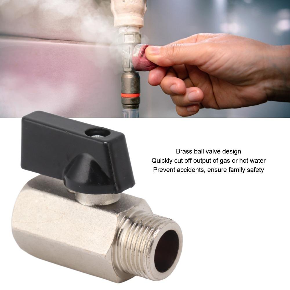 2PCS Brass Brass Ball Valve Silver Household Tap Water Ball Valve  General Plumbing Use