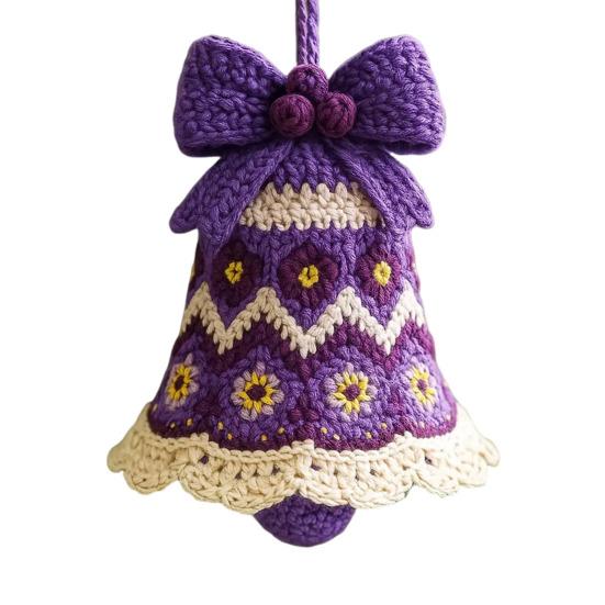 1/5 шт. Рождественский колокольчик ручной работы, вязаный Санта-Клаус, вязаный крючком, праздничное украшение, домашний сезонный декор