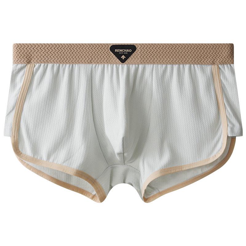 Мужские дышащие боксеры-слипы большого размера со средней посадкой и однотонной расцветкой