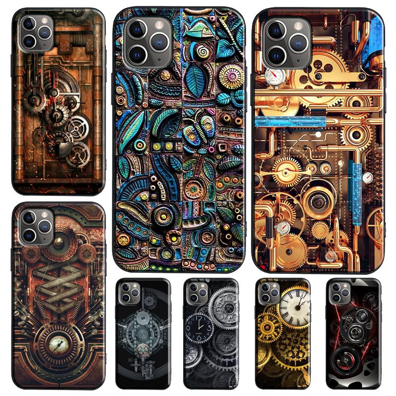 Steampunk Style Gears Levers Engine Case For Realme 15 Pro 12 11 13 14 Pro Plus GT6 GT7 C55 C51 C53 C25 C63 C61 C65 C67 C71 C75