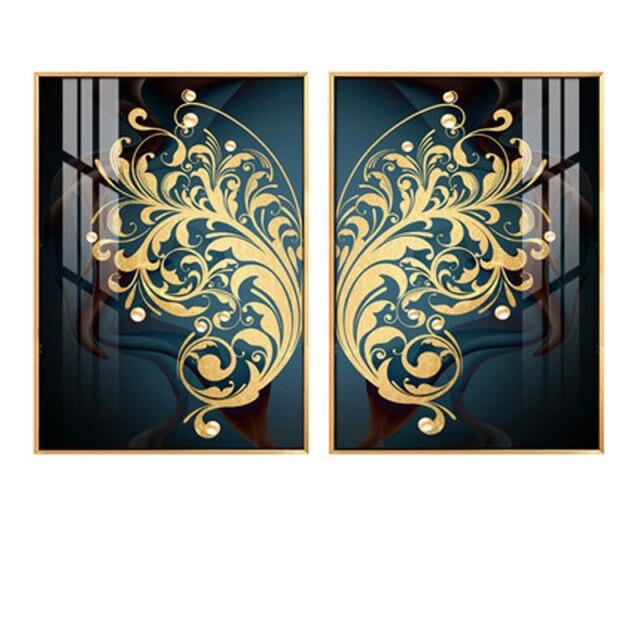 Яркий цвет крылья бабочки скандинавский скандинавский холст хлопок картина Золотая бабочка ретро комната декоративный настенный постер