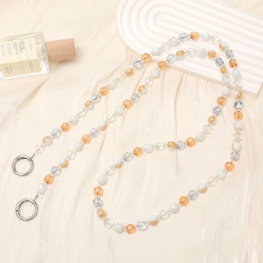 Бусины из жемчуга телефон шнурок цепь DIY телефон чехол цепь ремешки телефон аксессуары