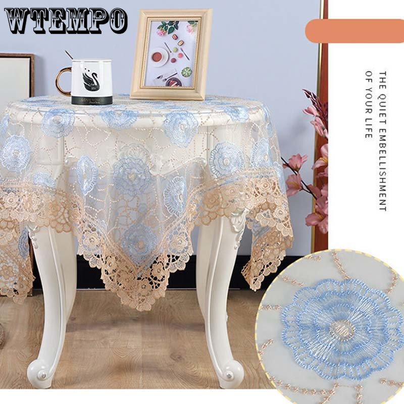 Кружевная скатерть с вышивкой Кружева Круглый стол Квадратный стол Чайный стол Скатерть Классический стиль Ретро Европейский стиль