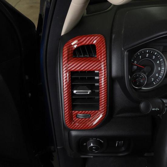 2P Air Vent Cover Trim For Dodge Ram 3500/2500/1500 19-24 Accessories Red Carbon