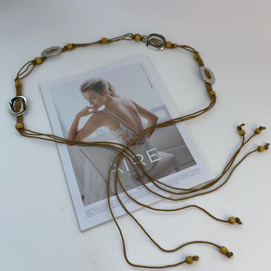 Vintage Woven Bohemian Waist Rope With Skirt Ethnic Style Decorative Summer Belt Simple Waist Chain Belt