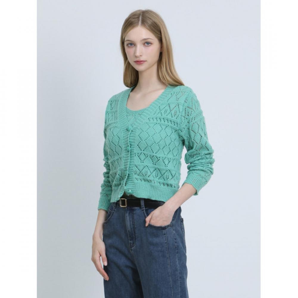 Ozoc Cardigan Sleeveless Top Set