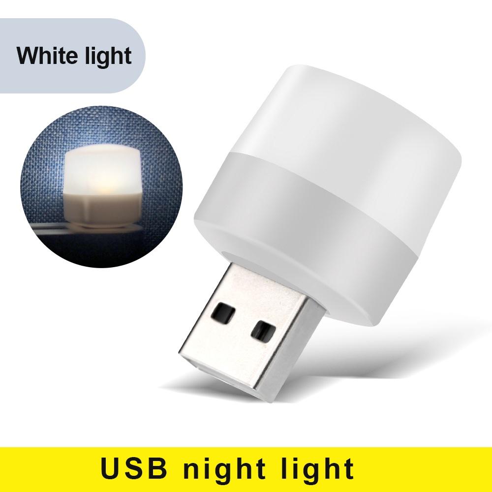 1 шт. Маленький круглый ночник Мини светодиодный ночник USB-штекер Лампа Зарядка от Power Bank USB Книжные светильники Светодиодное чтение