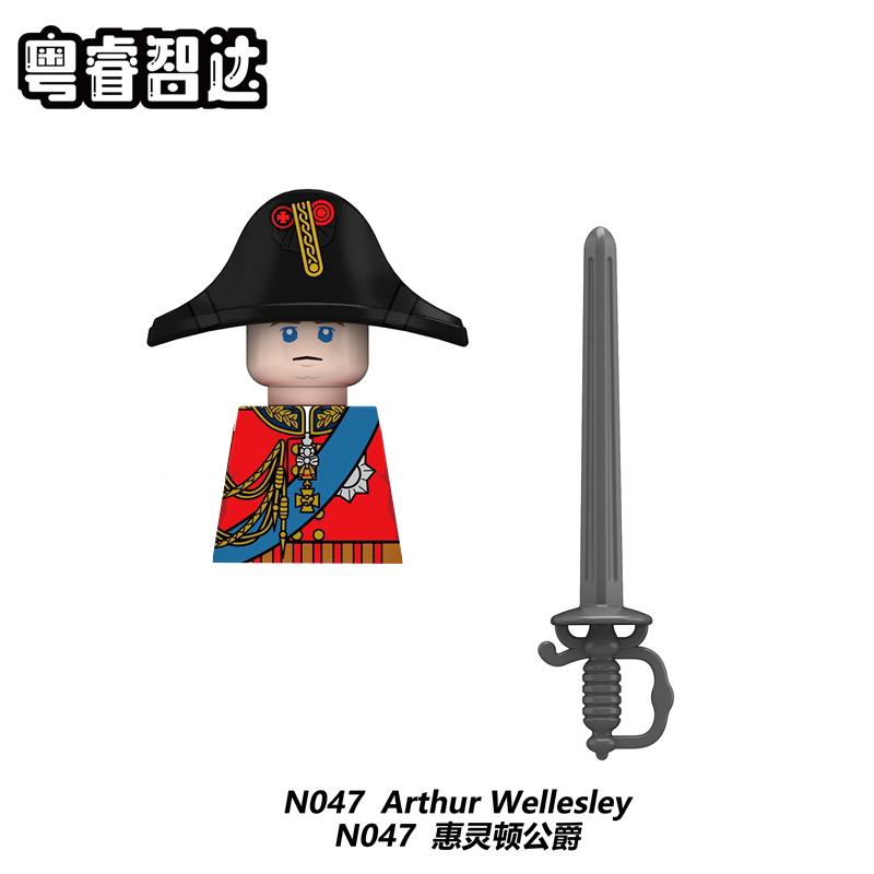 Napoleonic Wars Military Soldiers Building Blocks British France Prussia Cavalry Army Russian Infantry Figures Bricks Kids Toys