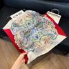Spring and summer new Korean fashion sweet polka dot simulation silk small square scarf women's thin sunscreen silk scarf decorative small scarf
