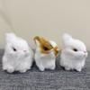 4 шт./1 шт. Арт-скульптура Пасхальный кролик - Имитация плюша Настольное украшение | Качество музейной коллекции Декор интерьера для взрослых