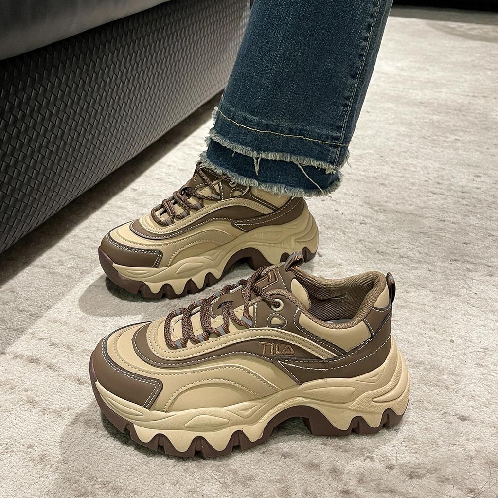 Женские модные кроссовки весна осень новые кроссовки для бега на открытом воздухе нескользящие износостойкие повседневные туфли кроссовки на платформе