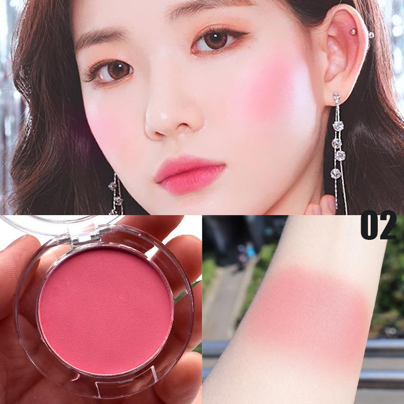 6 Colors Single Blush Palette Waterproof Lasting Natural Face Red Rouge Powder Fashion Cream Blusher