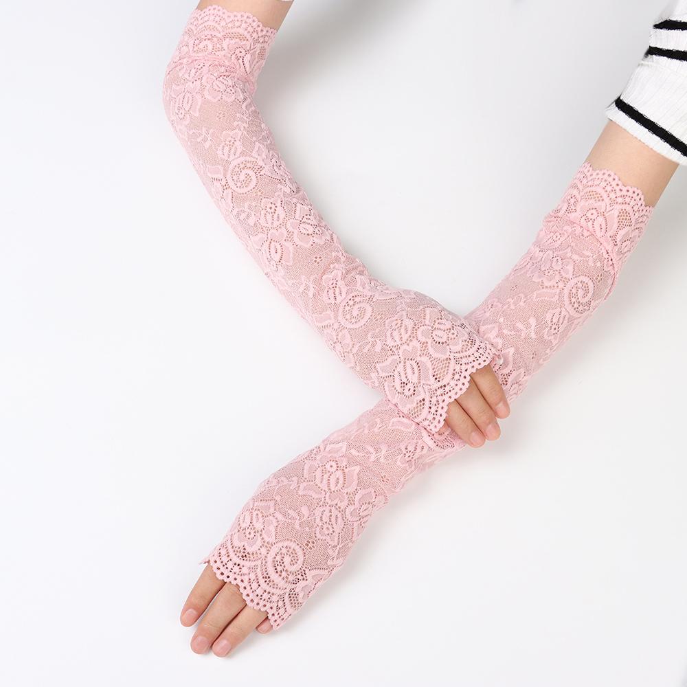 Защита от УФ-лучей Летний солнцезащитный рукав Ледяные нарукавники Рукав Митенки Беспалые перчатки для вождения