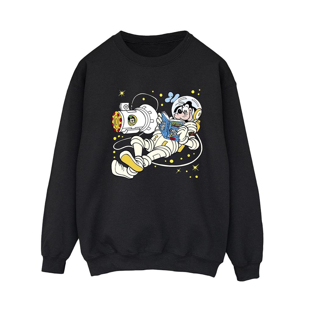 Disney Womens/Ladies Goofy Reading In Space Sweatshirt