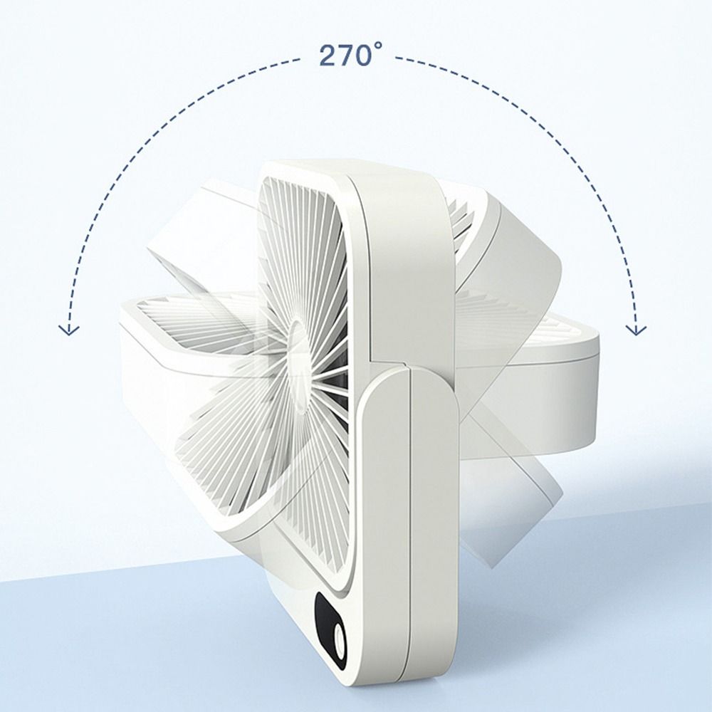 Portable Magnetic Travel Fan 8-24H Runtime Rechargeable and Plug-In Table Fan Small Personal Fan