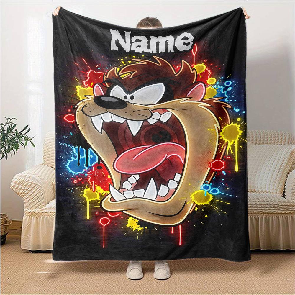 Custom Name Tom Jerry Adventure Party Blanket For Couch Bed Plush Cozy Fuzzy Blanket Super Soft Warm Blankets For Fall And Winter 0916102