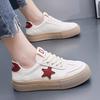 Повседневная белая обувь для женщин, осенние новые кроссовки на плоской подошве со звездами, женские модные студенческие повседневные кроссовки для женщин
