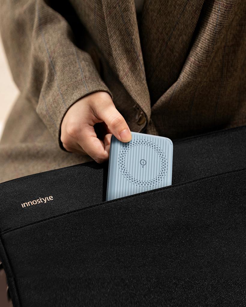 Innostyle Powerswitch Пауэрбанк с быстрой индукционной зарядкой для Magsafe 10000 мАч Подставка Синий