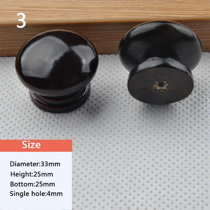 Ручка для мебели из массива дерева Круглая одноотверстная ручка из массива дерева Ручка в виде листа лотоса для ящика шкафа