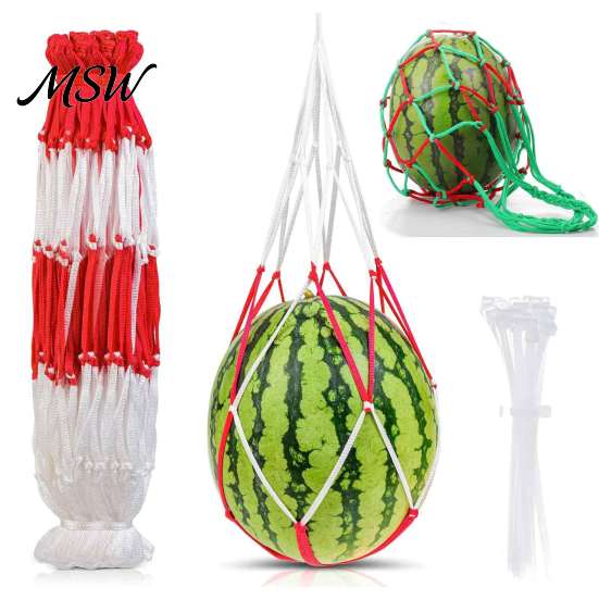 Heavy Duty Melon Hammock 10Pcs Watermelon Sling Nets, Weatherproof Reusable Holder Durable Polyester Fruit Mesh, Support Hammocks for Cantaloupe