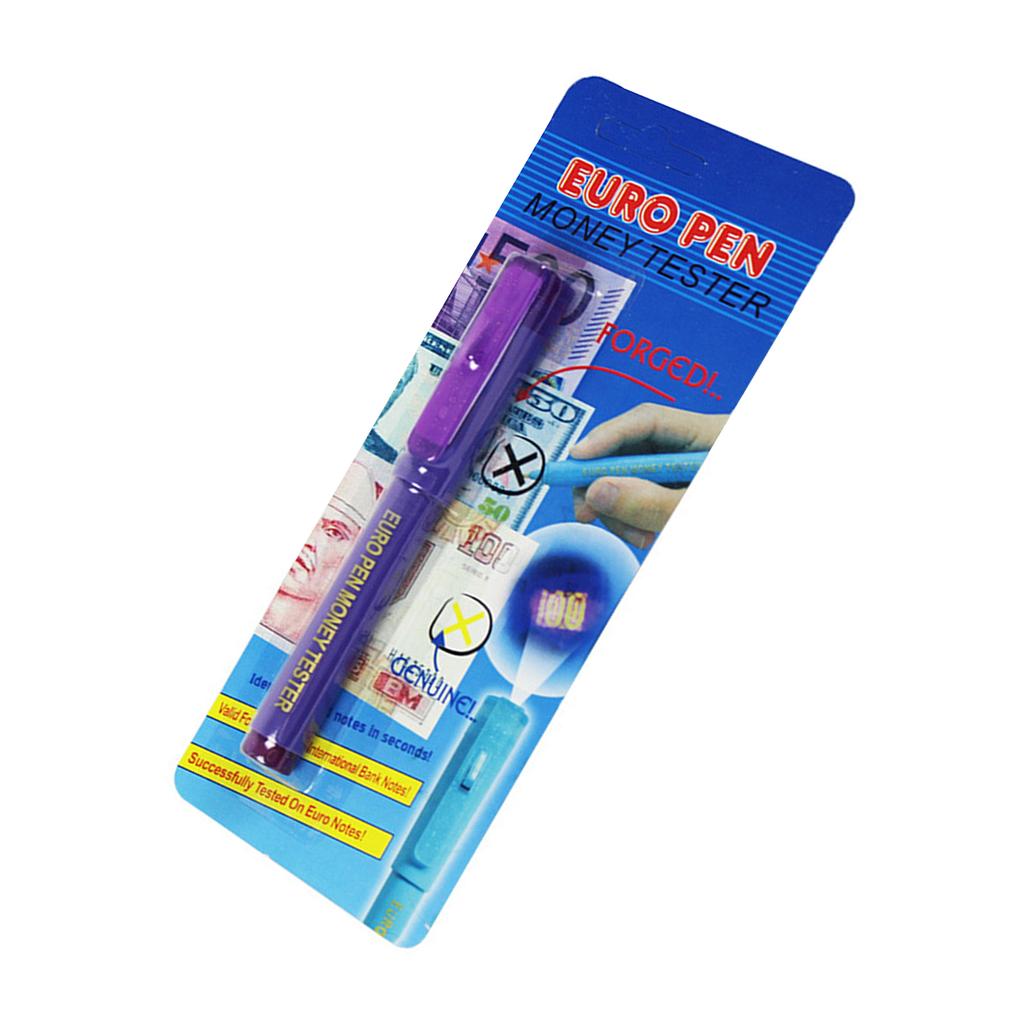 Money Checker Tester Pen Graffiti Pen Mini Ink Currency Detector Counterfeit Bill Detector Fake Bill Checker with UV LED