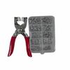 50/100 Наборов DIY Набор зажимов-кнопок с пятью зубцами 9,5 мм Кнопки-защелки Цветной набор кнопок-защелок Ручной пресс Невидимые