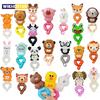 10Pcs Cute Wrist Balloon for Birthday Party Decoration Rabbit Bear Cartoon Animal Balloon Pink Children's Toys Baby Shower