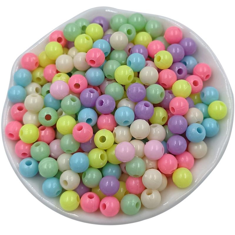 30-500 шт 4-14 мм конфетного цвета круглые свободные бусины DIY ювелирные аксессуары для ожерелья браслета изготовление ювелирных изделий