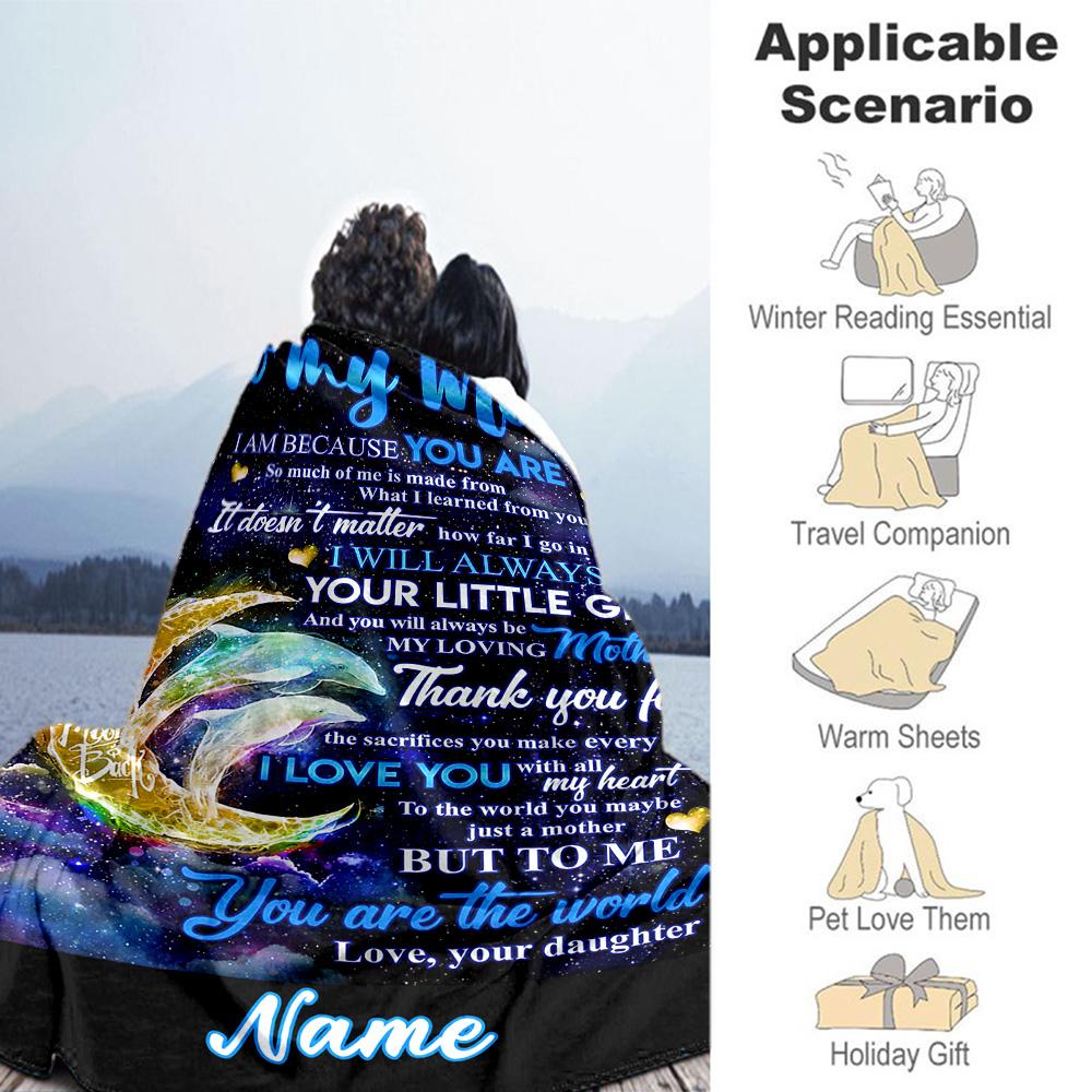 Tomymom Customize Your Name Blanket Throw Customizable Blanket Durable Comfort for Living Room Seaside Office Chair Nap Ideal for All Seasons