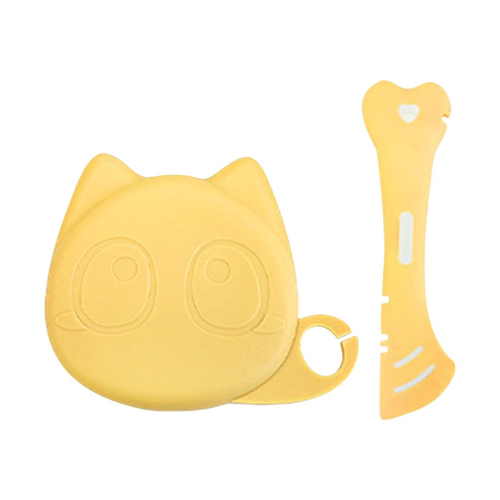 Silicone Cat And Dog Food Can Lid And Scoop, Pet Cat Supplies Set, Cute Shape Cat Wet Food Scoop Can Opener/Scoop Universal Can Lid