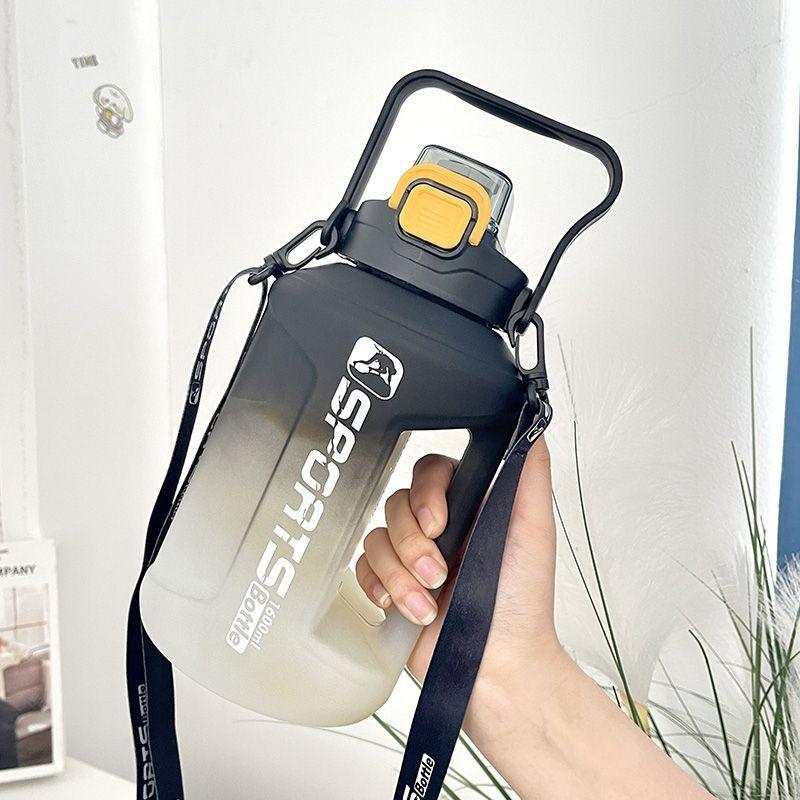 2 Liter Sports Water Bottle with Scale Big Large Capacity Fitness Kettle Outdoor Gradient Plastic Portable Reusable Water Bottle