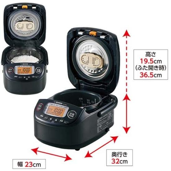 Рисоварка Zojirushi Mahobin на 3 чашки, тип IH, экстремальная готовка, черная, Maru, толстая, черная, NP-RN05-BA